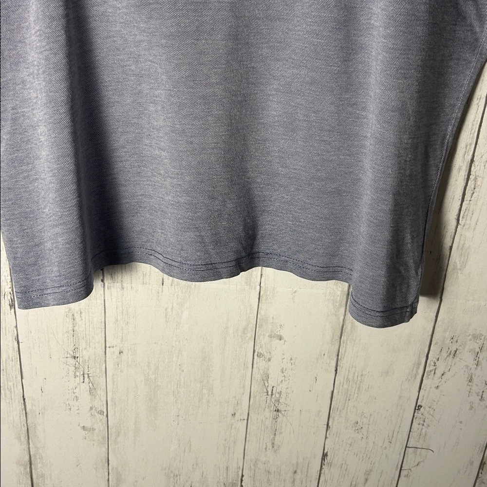 Ted Baker polo Shirt with Gray and Purple Accents men’s size 5 checkered collar - Picture 6 of 12